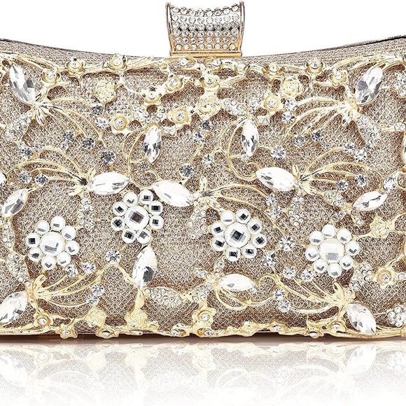 Tife Rhinestone Evening Hand Clutch - Silver - Picture 3 of 5